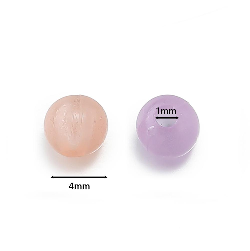 4mm 20g Luminous Acrylic Round Beads Glow In The Dark Loose Spacer Bead for Jewellery Marking DIY Necklace Bracelet