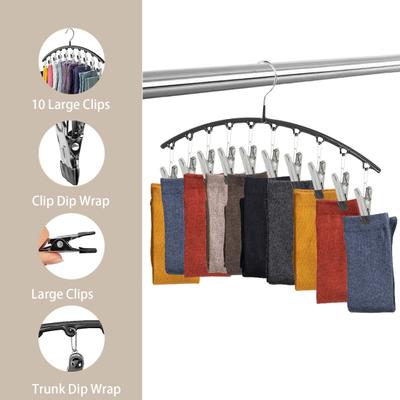 2 stuks Multi Clip Hanger Ruimtebesparend met 10 Clips Winddicht Traceless Legging Organizer Thuisbenodigdheden