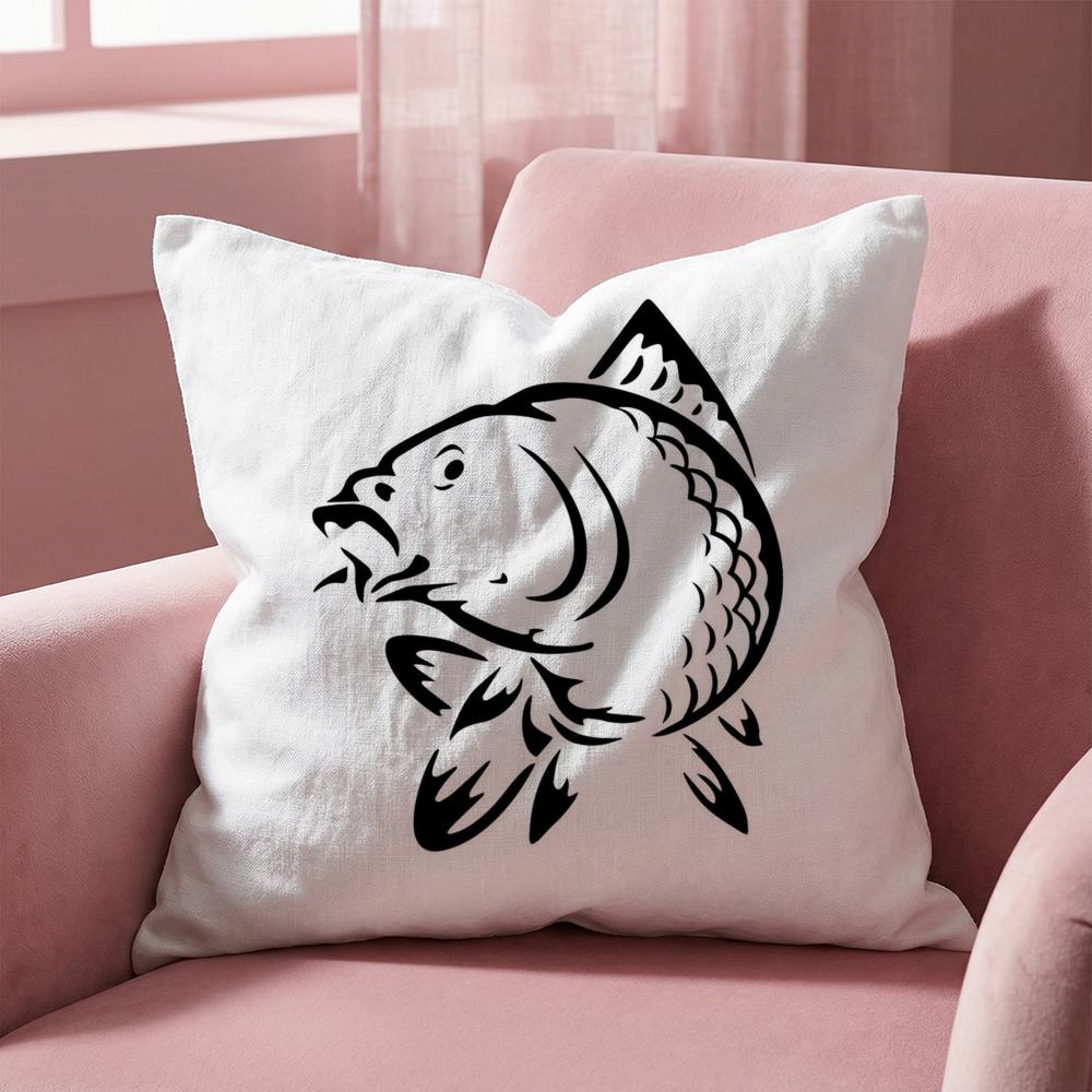 N-Nash Fishing logo Cushion Cover Multi-Scene Pillow Cover for Home & Car - Reversible, Soft & Durable for Daily Use