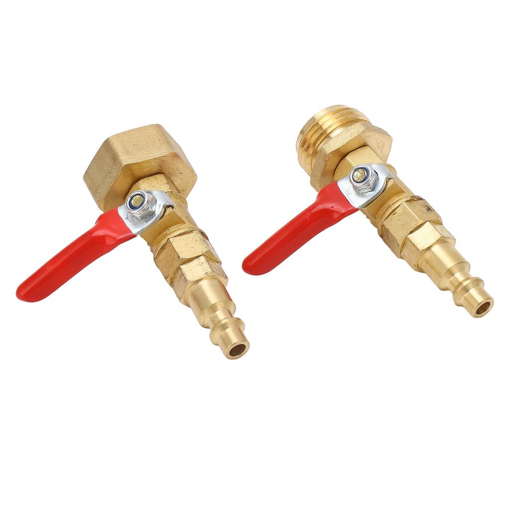 RV Blowout Adapter Anti Freeze Water Line Sprinkler Valve Faucet Adapter with 1 4in Quick Connect Plug 3 4in GHT Thread