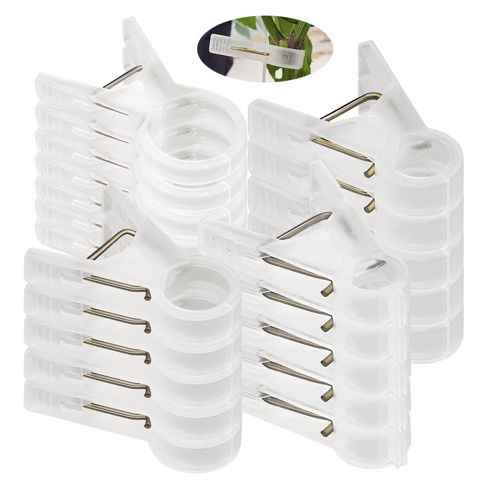 

10-500 шт. зажимы для поддержки садовых растений, зажимы для фруктов, овощей, цветов, лозы, рычажные петлевые зажимы, помогают стеблям расти прямо и вертикально