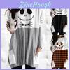 Damen Nightmare Before Christmas Jack Skellington Aufdruck Langarmkleid Mit Taschen Und Bequemem Stoff