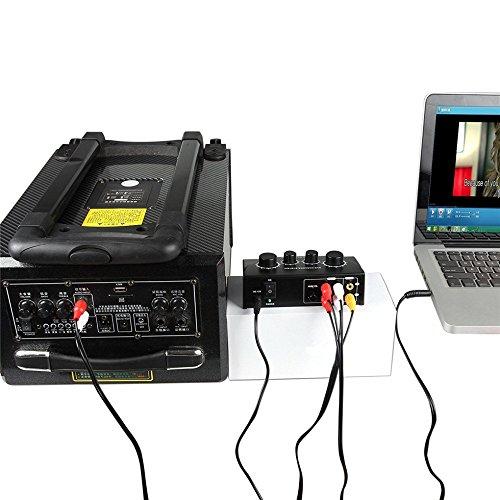 Douk Audio Karaoke Sound Mixer KTV Effect Reverb Microphone Preamplifier Home Audio DVD System Black