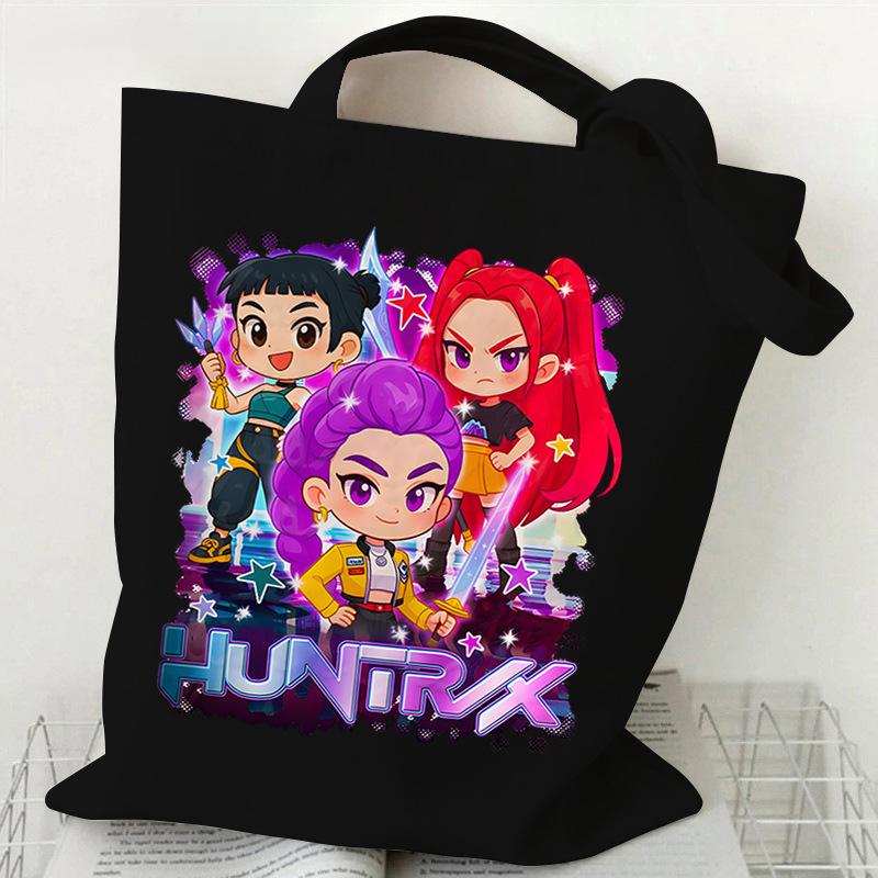 KPop Demon Hunters Student Everyday Versatile Shoulder Bag Fashion Demon Hunters Canvas Bag