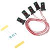 5 Pcs Lamp Posts OO HO Gauge 20mm LEDs Made Green/Red Dwarf Signals 2 Aspects Model Train Scenery Or Street Layout Accessories