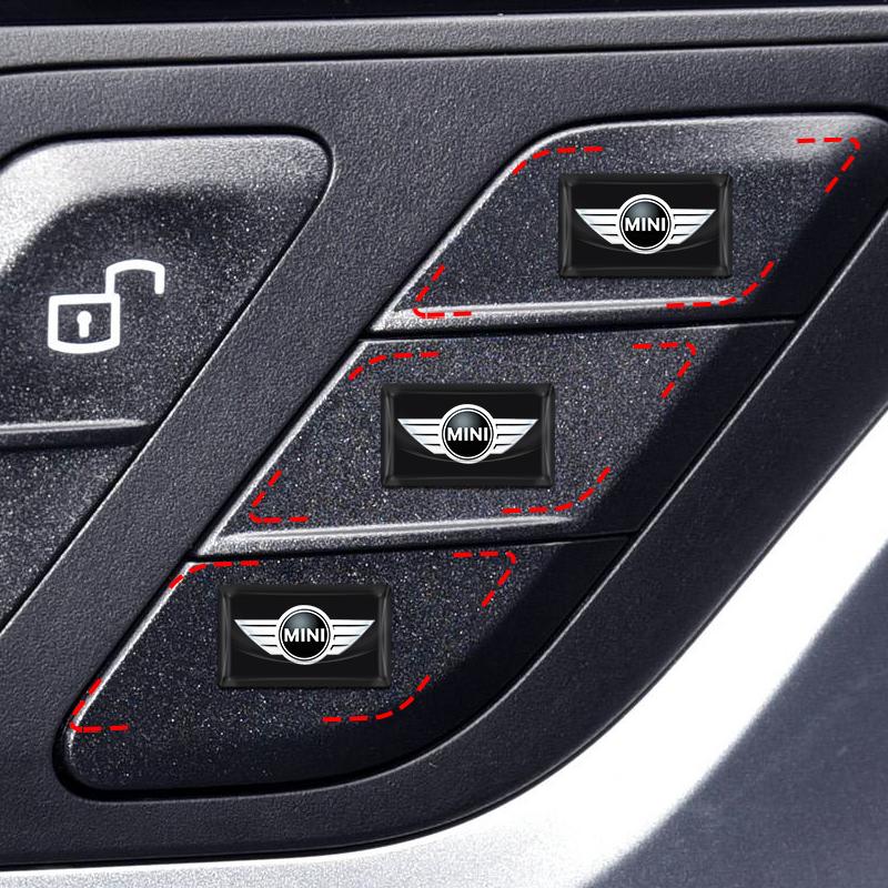 2/5/10Pcs Carbon Fiber Steering Wheel Car Logo Emblem 3D Stickers For BMW Mini Cooper F54 F55 F56 R56 R60 SONE Roadster Clubman Coupe