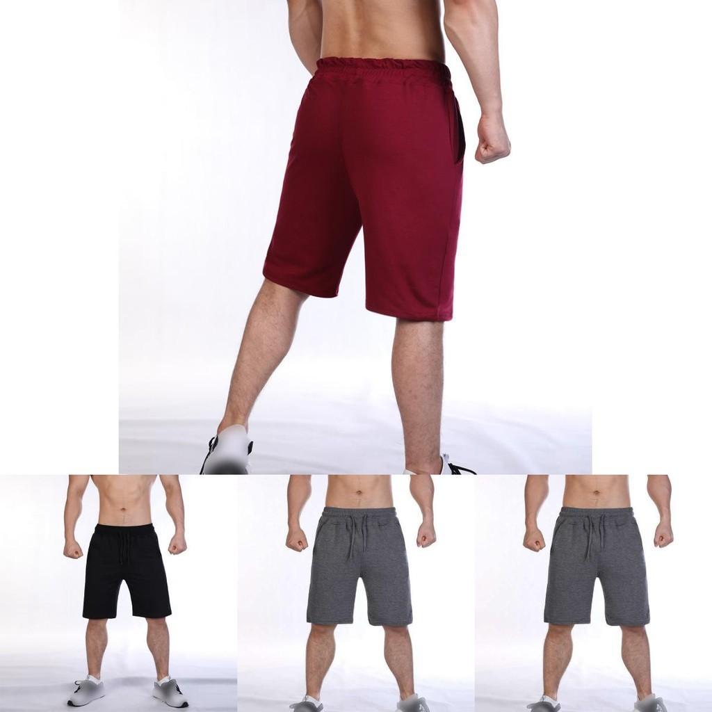 Mens Plain Elasticated Gym Shorts Comfy Sports Jogging Trousers S-3xl Black