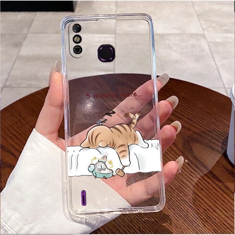 For Infinix Smart 4 4C Case X653 X653C Clear Aesthetic Luxury Cute Love Rabbit Funny Soft TPU Cover Infinix Smart 4c Phone Case