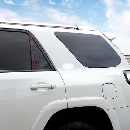 Rear Door Window Glass Triangular Panel Decor Cover Trim For 4Runner 10+ US Flag