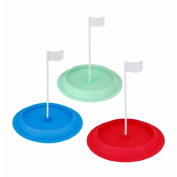 Golf Putting Cup and Flags Soft Rubber Practice Putting Cup Golf Putter Green Cup Training Aids Supplies Easy to Use
