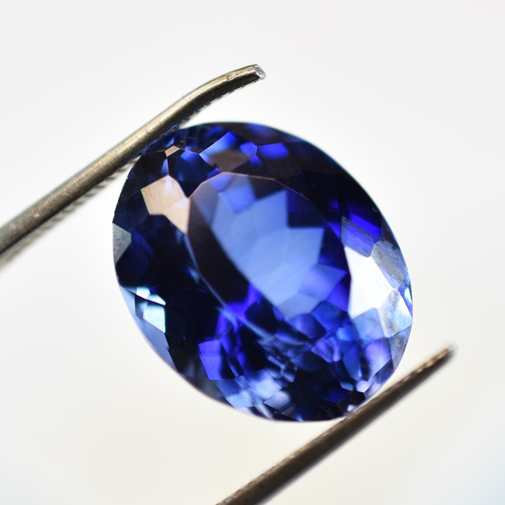 Oval Cut 11.25 Ct Natural DEEP Blue Tanzanite Certified LOOSE Gemstone blu