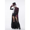 Halloween Horror Cosplay Costume 5-Piece Female Vampire Cloak Cap Top Shorts Halloween Street Costume Carnival Party Black Red