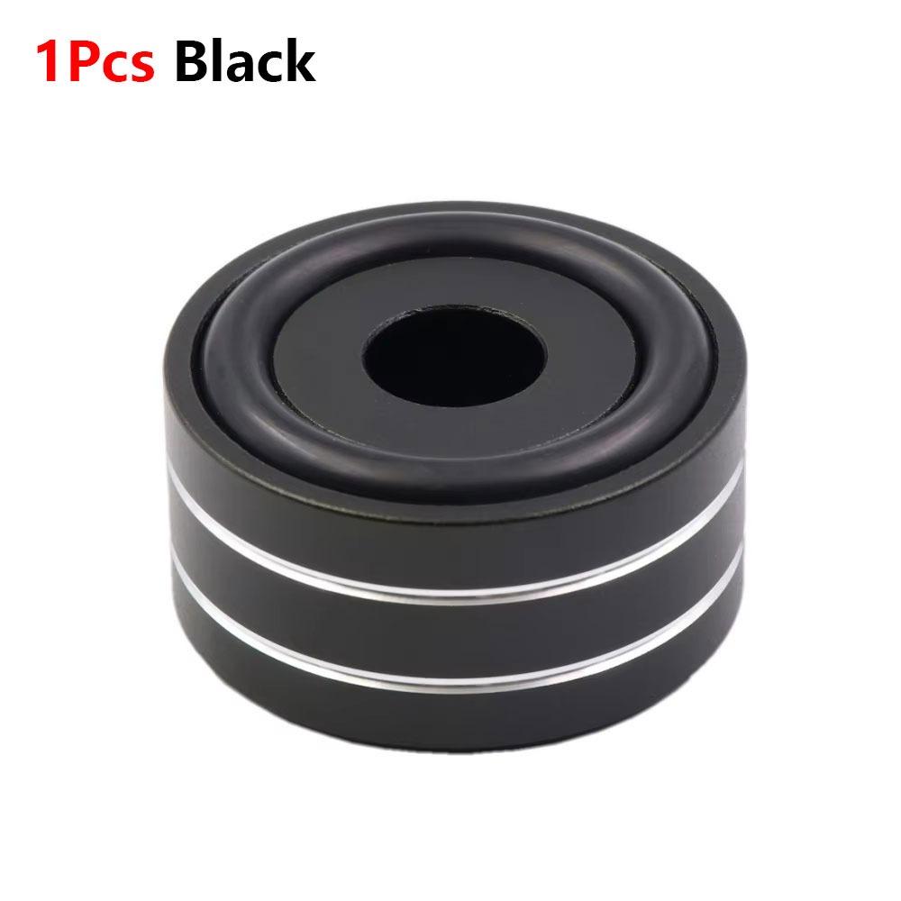 1Pcs 40x20mm Amplifier Isolation Feet Pad Solid Aluminum Silicone Speaker Isolation Feet Shock Absorbing Black Gold Silver