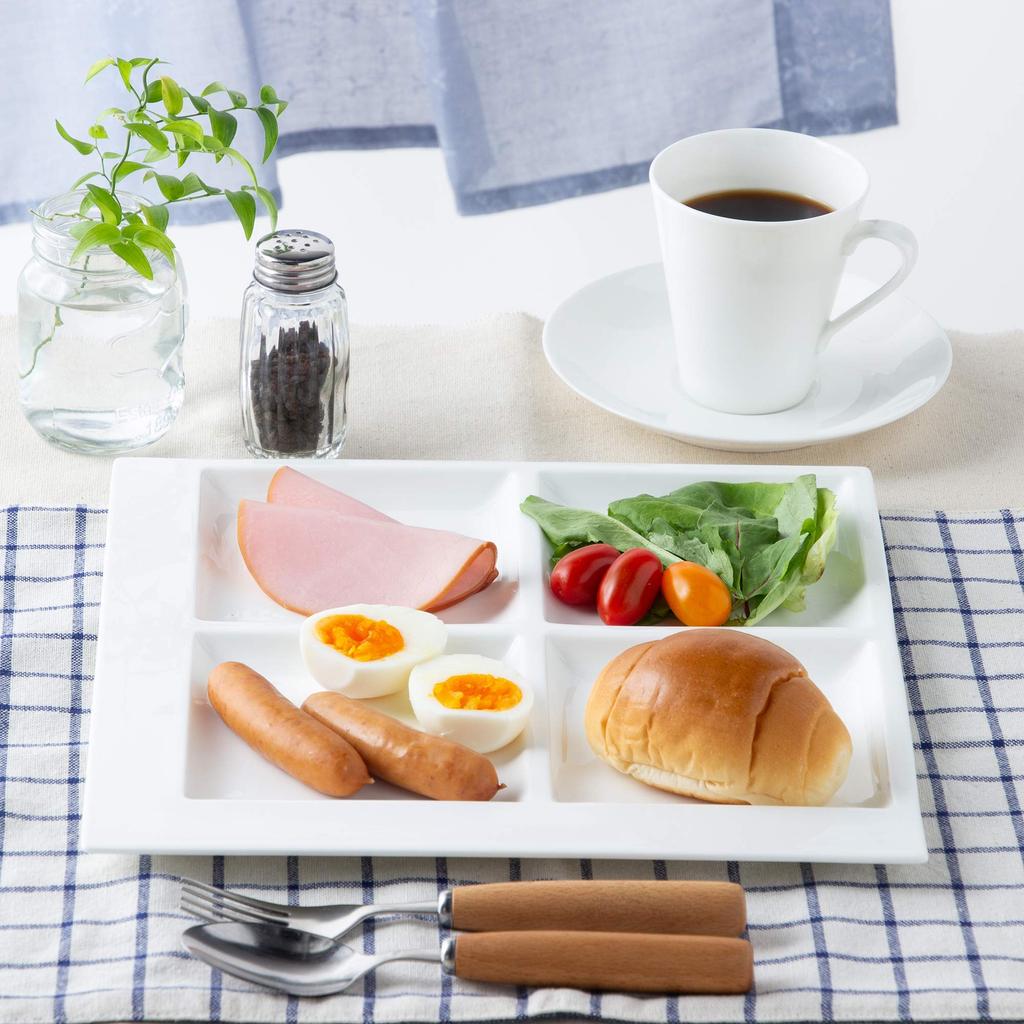 NARUMI Plate Pro Style White 27cm Divider Plate Microwave Warmable 50131-5658