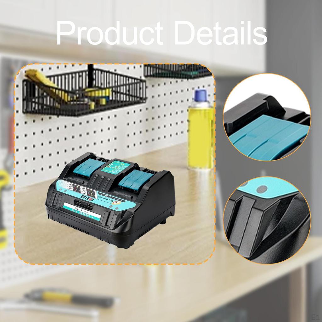 DC18RD Akkuladegerät Professionelles Ersatzteil für 14,4V18V BL1415N BL1860B