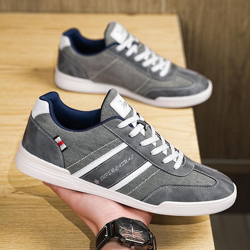 Men Sneakers Students Blue Skateboard Shoes Casual Grey Fashion Shoes Plus Size