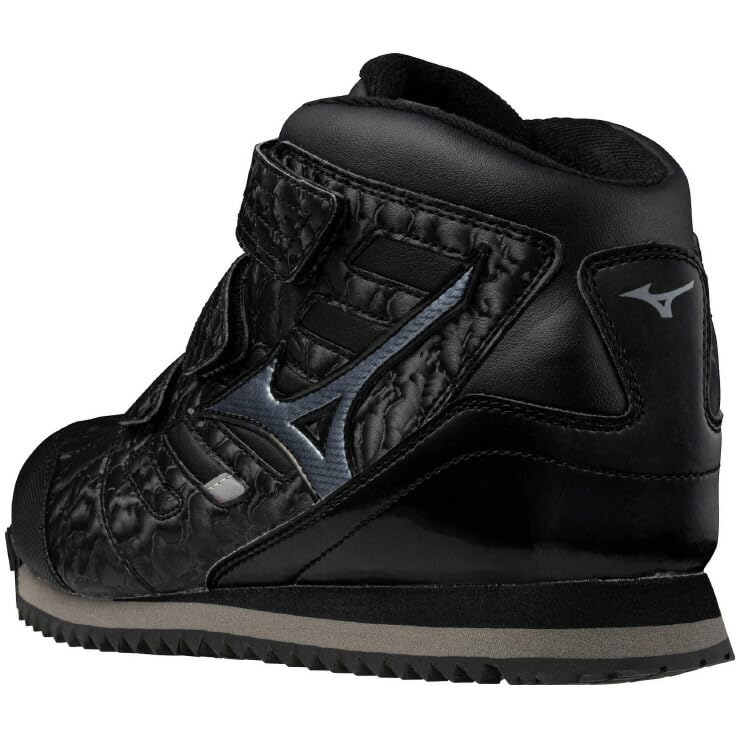 Mizuno MIZUNO Almighty WT Shoes 09 Black x Silver Size (Belt/Waterproof/Mid-Cut/Work/Men's) (F1GA1804) 25.0