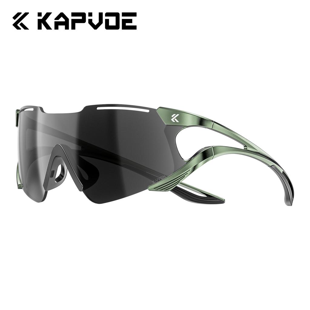 Kapvoe Photochromic Sunglasses Fashion Cycling Glasses Outdoor Sports Glasses UV400 Eyewear MTB Road Men Goggles Bicycle Women