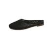 Mesh half slippers women's summer wear in 2025 Baotou hollow flat shoes cover feet women's casual slippers