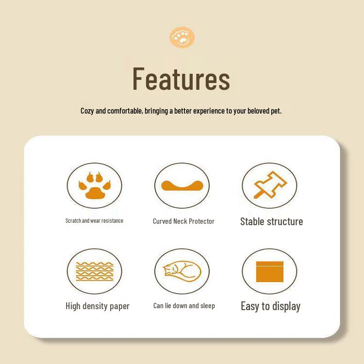 Extra Large Wear-Resistant Cat Scratching Sofa: Nest, Post & Chaise Lounge with Corrugated Cardboard