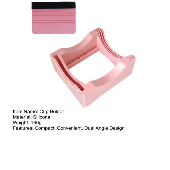 Silicone Cup Holder for Crafts Apply Vinyl Decals Easily Small Stand DIY Cup Decoration Kit for Bottles Mugs Glasses