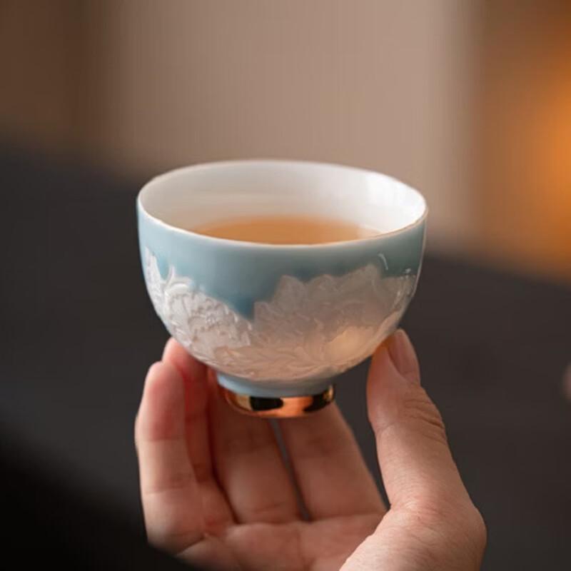 Shangqi Shadow Carved Butterfly Master Teacup