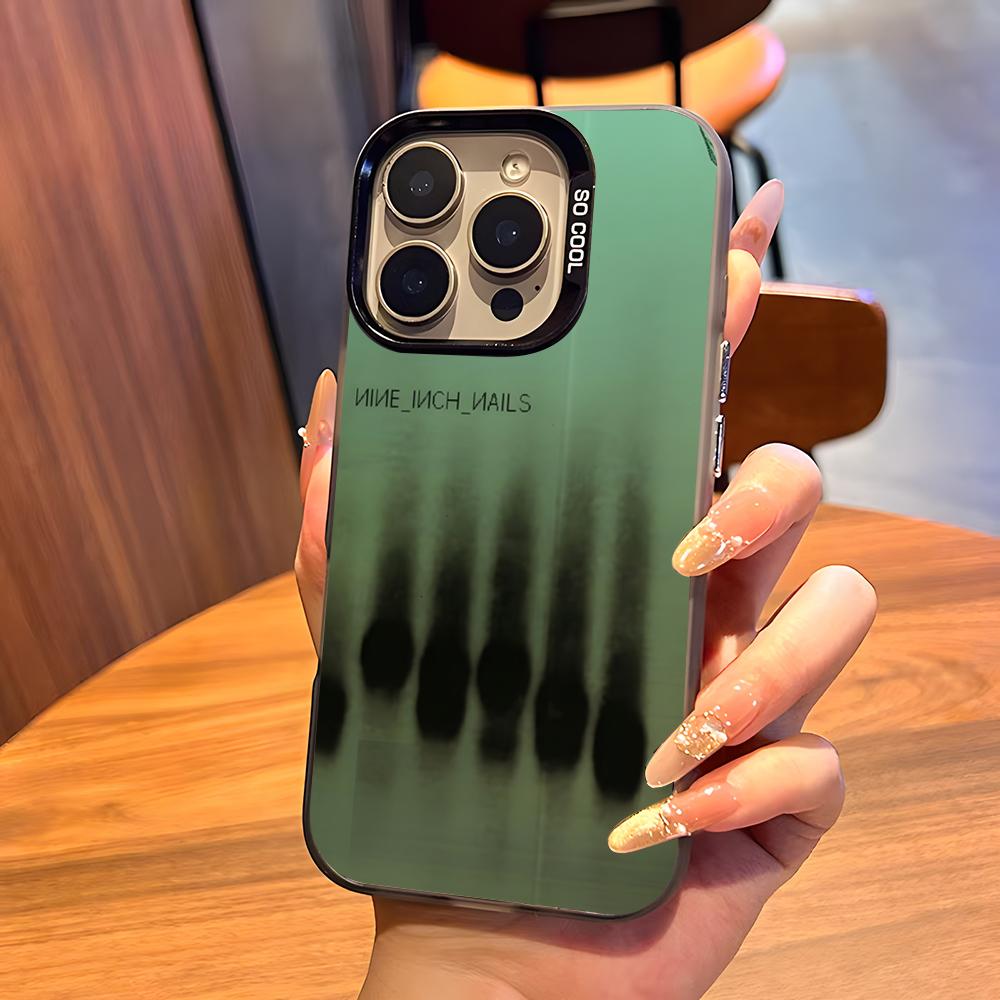 Band Nine I-Inch N-Nails Phone Case For IPhone17 Air 16 15 14 Plus 13 12 11 Pro 7 8 XS Max XR Silver Black Bumper Case