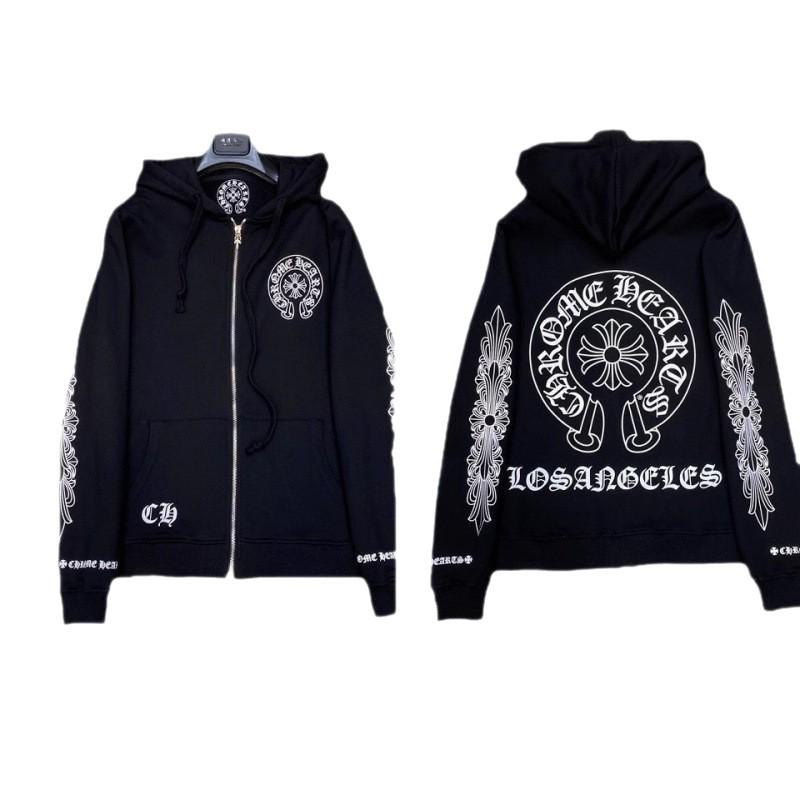 2025 Chrome Heart Hoodie: Casual Loose-Fit Zip-Up for Men & Women