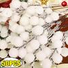 5/50pcs Christmas Artificial Berry Branch White Fake Flower Berries Stems Holly Berry Branches DIY Wreath Xmas Tree Decoration