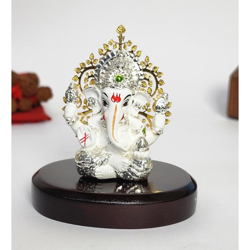 Lord Ganesha Idol Kalpavruksh Tree Ganesh Idol for Home Entrance Ganesh Ji for Car Dashboard