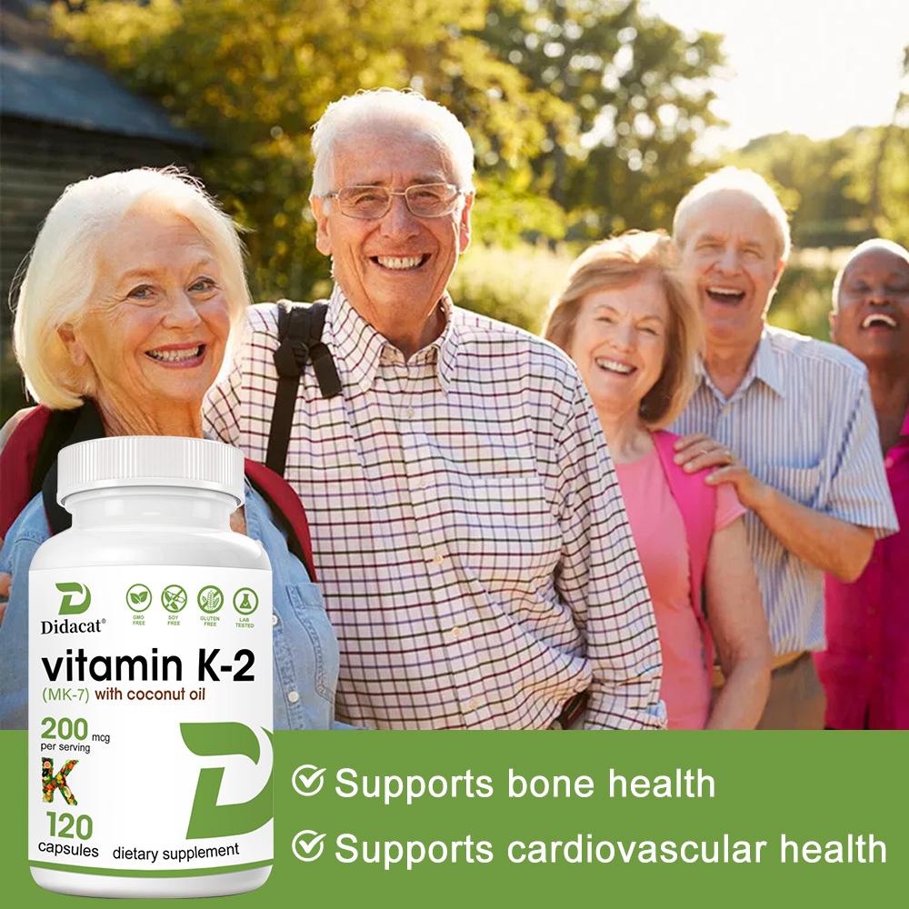 Vitamin K2 Coconut Oil Supplement Promote Strong Bone Heart Health 120 Capsules