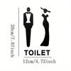 2D Acryl Toiletbord Moderne Wanddecoratie Transparante Gelaagde Pijlen Zwarte Accenten Badkamer Kunst Kerst Nieuwjaars Cadeau