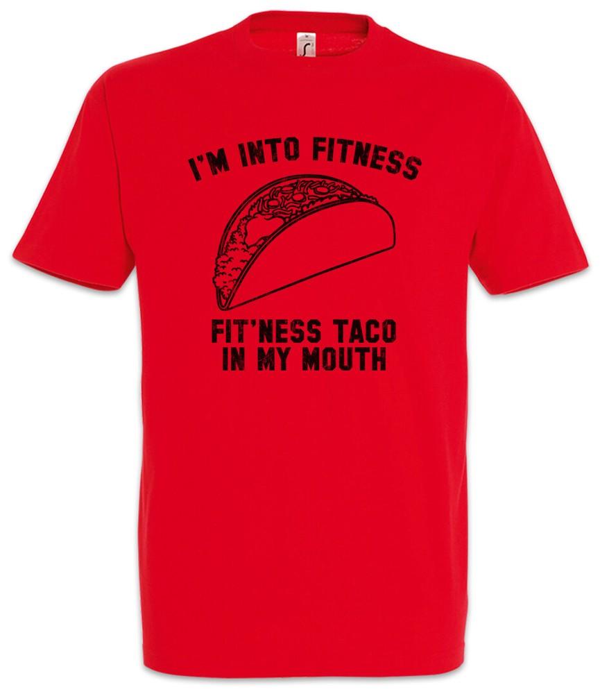 

Fitness Taco T Shirt Nom Nom Geek Nerd Hungry Starve Hungry Tacos Food 2XL
