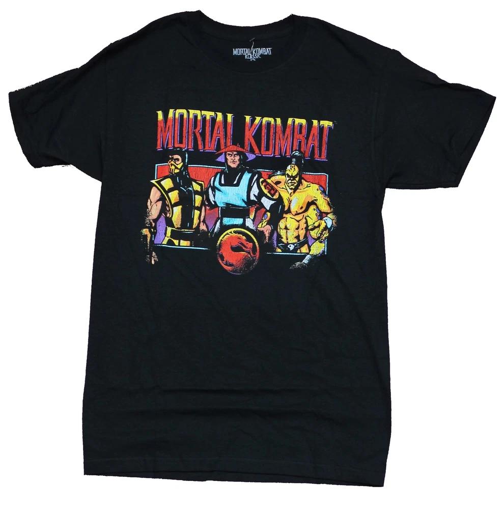 Mortal Kombat Adult New Tshirt Goro Scorpion Raiden Under Logo
