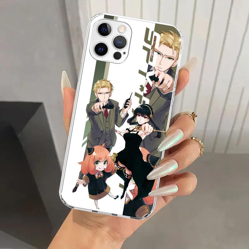 Anime Spy Family Anya Phone Case for Iphone 16 15 14 13 12 Mini 11 Pro Max 16E X XS XR 7 Plus 8 SE 2020 Soft Funda Print Shell
