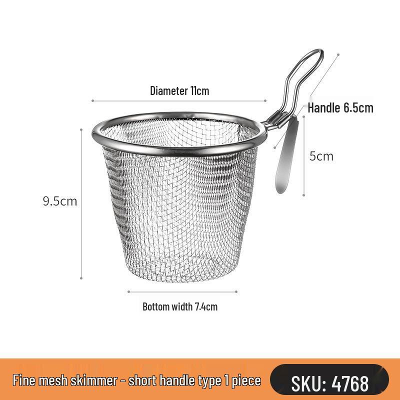 Large Japanese Stainless Steel Mesh Colander Spoon for Noodles, Dumplings, and Hot Pot
