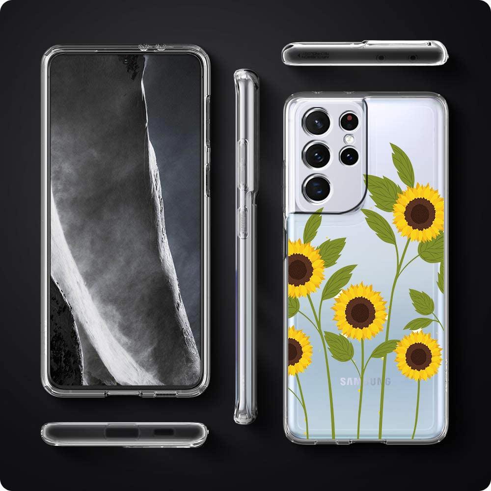 Vintage Sunflower Lavender Leaves Flower Phone Case For Samsung Galaxy S23 S22 Ultra S20 S21 FE 5G S10 S10E S9 S8 Plus 4G Cover