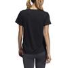 Adidas T Shirts Women's Black Crew Neck Moderate Straight Fit GQ9417