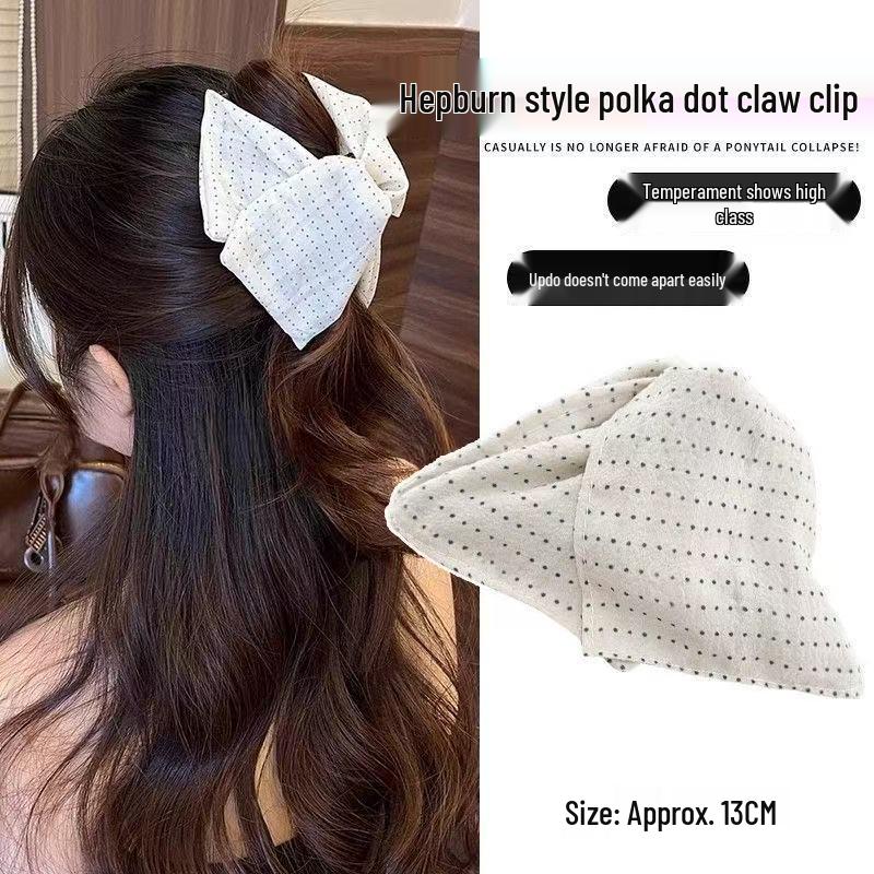 Korean Pearl Polka Dot Triangle Hair Clip: Elegant 2025 Women's Updo Accessory