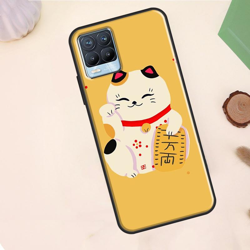 

Japanese Lucky Cat Art Case For Realme 15 Pro GT7 GT6 C75 C65 C67 C61 C53 C55 C51 C35 C63 C71 11 12 13 14 Pro Plus Realme 11 Pro Plus