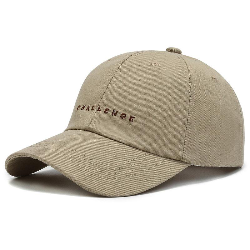 Challenge Letter Embroidered Duckcap Hat Shade Couples Outdoor Breathable Sports