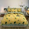 Korean Style Bed Skirt Four-piece Set Pure Cotton Edge Bed Sheet Thickened Plant Cashmere Brushed Skin-friendly Bedding