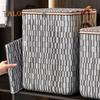 2Pcs Heavy Duty Clothing Storage Bags with Reinforced Handles Large Capacity Double Zipper Quilts Toys Organizer Laundry Baskets