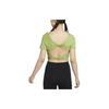 Nike One Classic Solid Logo Twisted Design Crew Neck Short Sleeve T-Shirt Women Tops Pear-Green FN2852-377