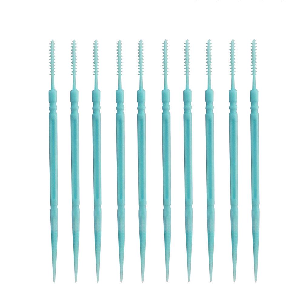 200 PCS Toothpick Brush Plastic Double-ended Toothpicks Teeth Cleaning Tool Oral Care Tooth Sticks