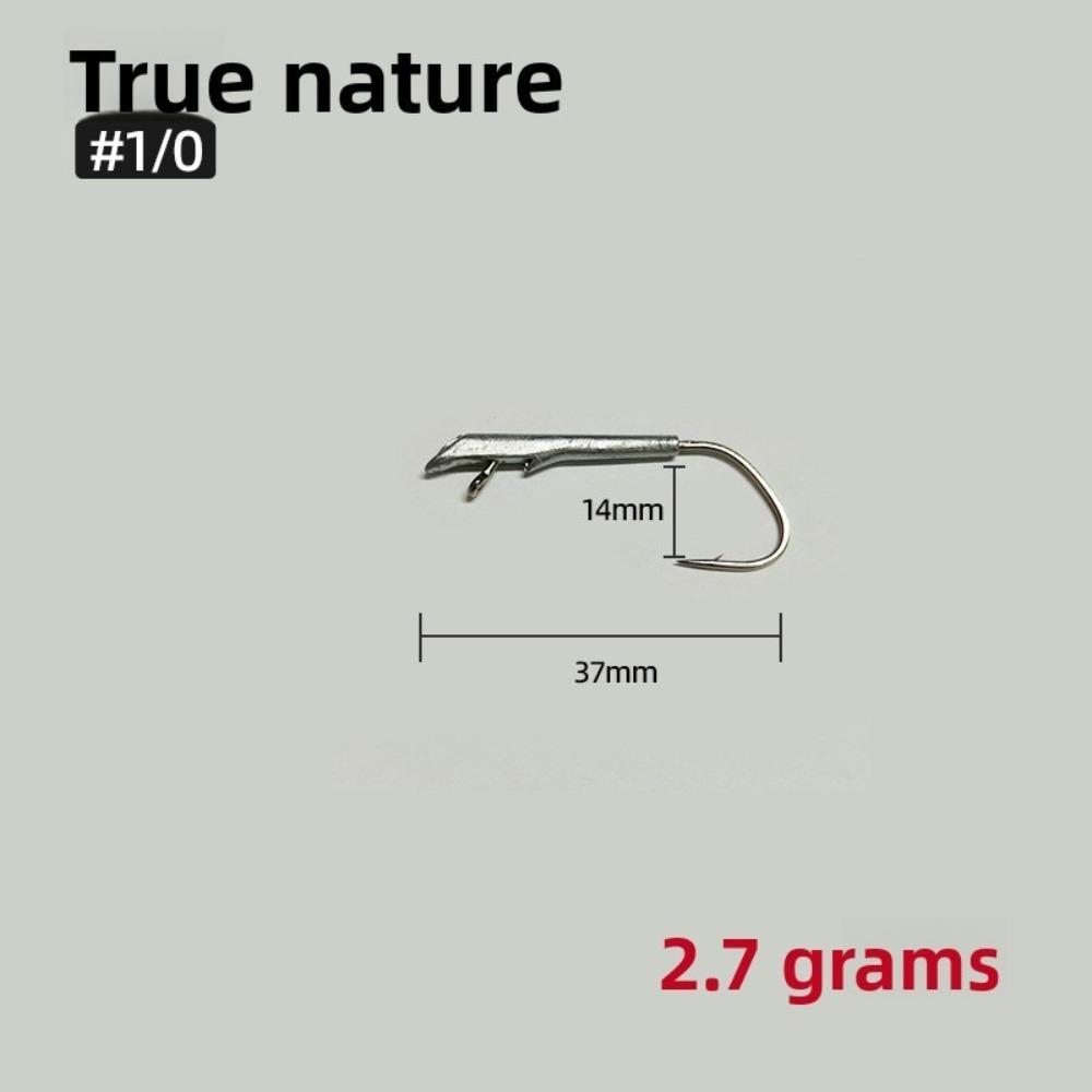 

Набор 5 шт. Вес 1,8 г-4,2 г Крючок-джиг головка из высокосурьмянистого сплава Крючок для ловли окуня Ловля в пресной воде 2.7g-1/0#-5pcs