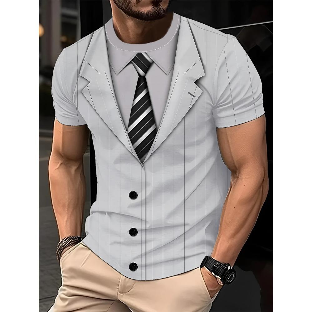 Round neck men's round neck T-shirt, men's role-playing party T-shirt