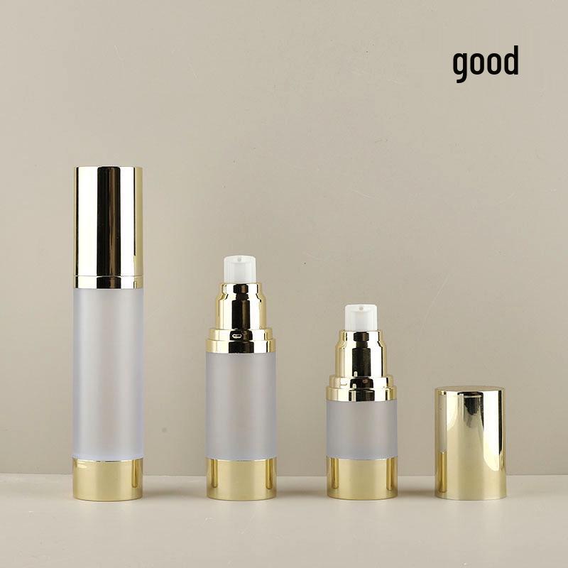 Electroplated Frosted Vacuum Bottle for Gel, Hand Cream, Skincare, or Serum - 15/30/50ml Pump Option