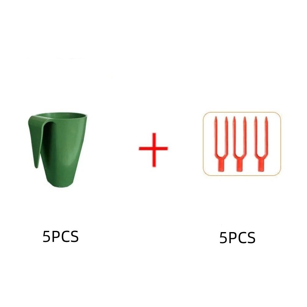 

5PCS Hanging Rooting Pots Plastic Planting Cups Multifunctional Breathable Cups Balconies S