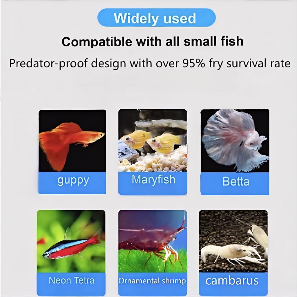 3in1 Juvenile Fish Hatching Box Multi-functional Hanging Fish Tank Breeding Isolation Box Female Fish Spawning and Breeding